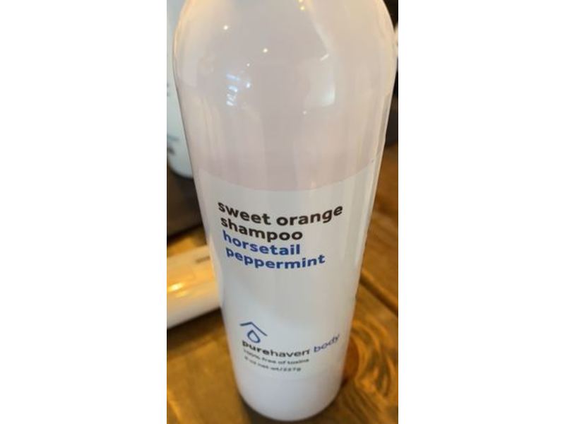 Purehaven Sweet Orange Shampoo, Horsetail Peppermint, 8 oz/227 g