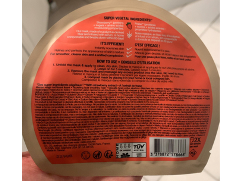 Sephora Nourishing & Smoothing Face Mask, Strawberry