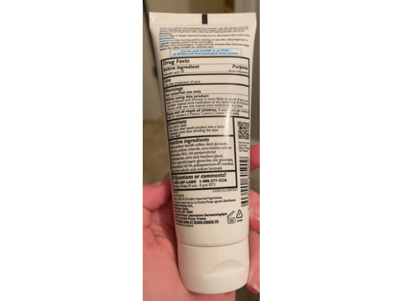 La Roche-Posay Effaclar Medicated Gel Cleanser, 3.4 fl oz/100 mL