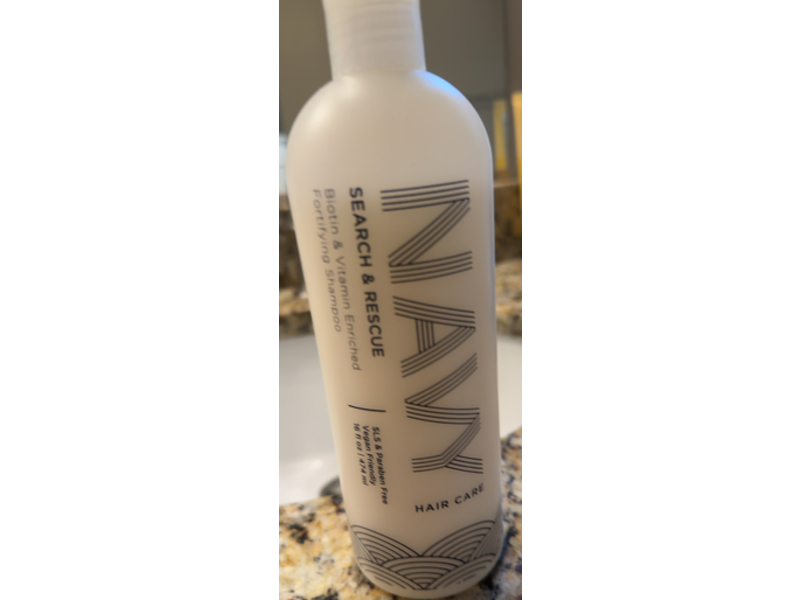 Navy Hair Care Search & Rescue Fortifying Shampoo, Biotin & Vitamin Enriched, 16 fl oz/474 mL