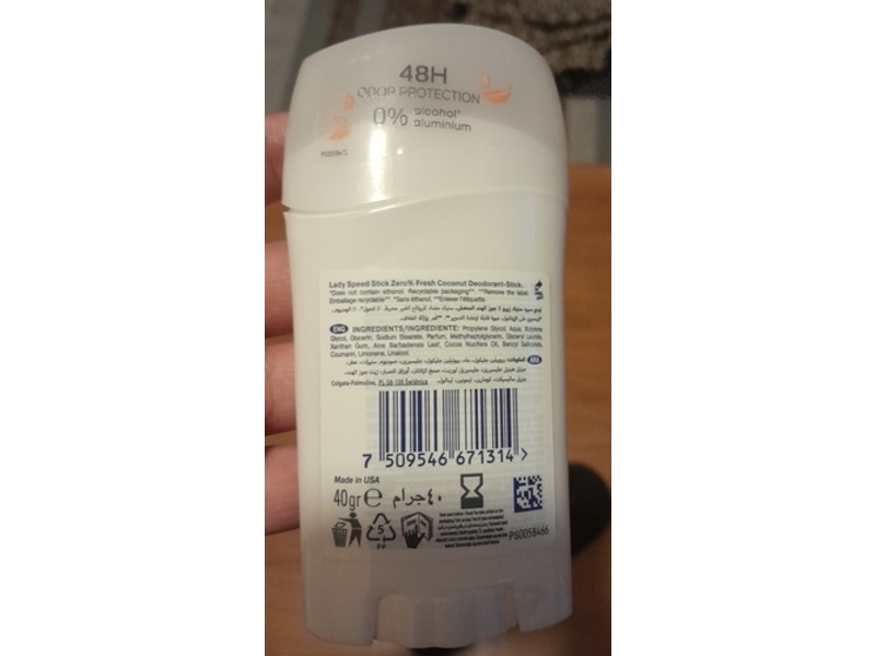 Lady Speed Stick Deodorant Stick, Fresh Coconut, 40 g