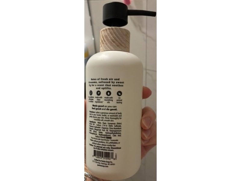 Pacha Soap Hydrating Body Wash, White Blossom & Fig, 16 fl oz/473 mL