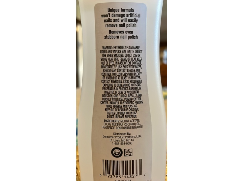 Simply U Non-Acetone Nail Polish Remover, Coconut Oil, 10 fl oz/295 mL