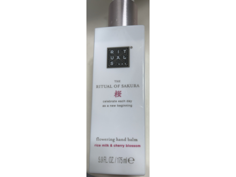 Rituals Of Sakura Flowering Hand Balm, Rice Milk & Cherry Blossom, 5.9 fl oz/175 mL