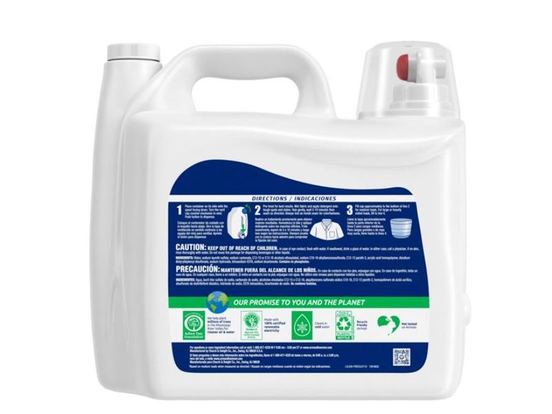 Arm & Hammer Sensitive Skin Liquid Laundry Detergent, Free & Clear, 140 Loads, 210 fl oz/6.21 L