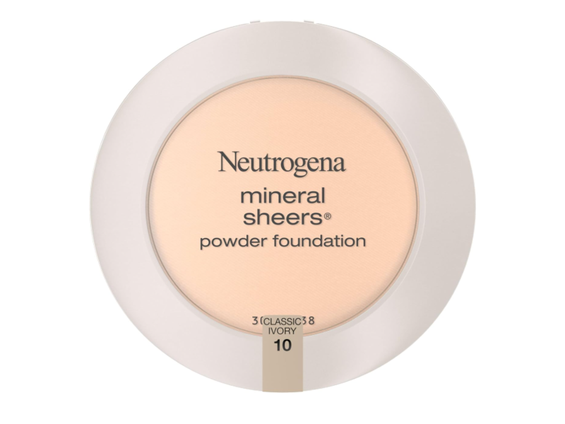 Neutrogena Mineral Sheers Powder Foundation, Classic Ivory10, 0.34 oz/9.6 g