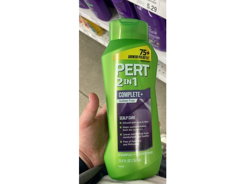 Pert 2 In 1 Complete + Scalp Care Shampoo + Conditioner, 25.4 fl oz/750 mL