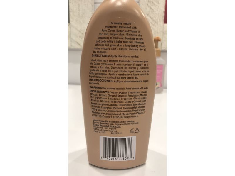 Cocoa Beautiful Rich Cream Lotion, Cocoa Butter, 17 fl oz/500 ml