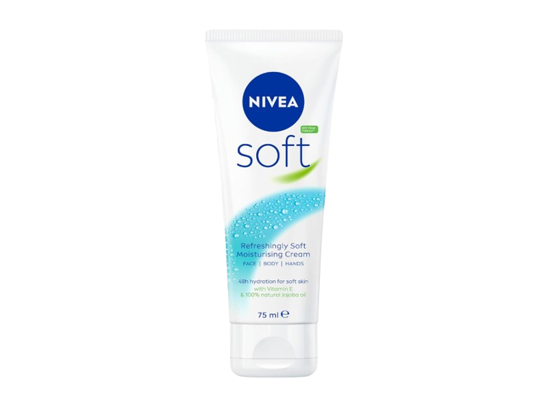 Nivea Soft Refreshingly Soft Moisturizing Cream, Jojoba Oil & Vitamin C, 75 mL