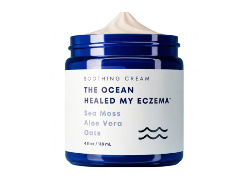 The Ocean Healed My Eczema Soothing Cream, Sea Moss, Aloe Vera & Oats, 4 fl oz/118 mL.