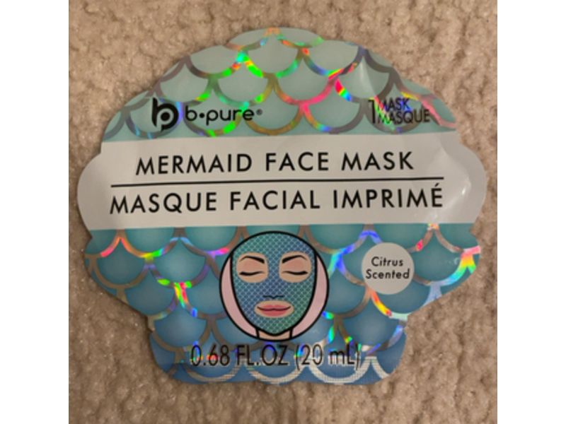 b.Pure Mermaid Face Mask, Citrus Scented, 0.68 fl oz/20 mL