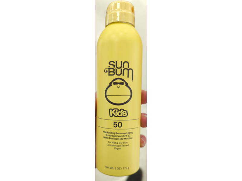 Sun Bum Kids Moisturizing Sunscreen Spray, SPF 50, 6 oz/170 g