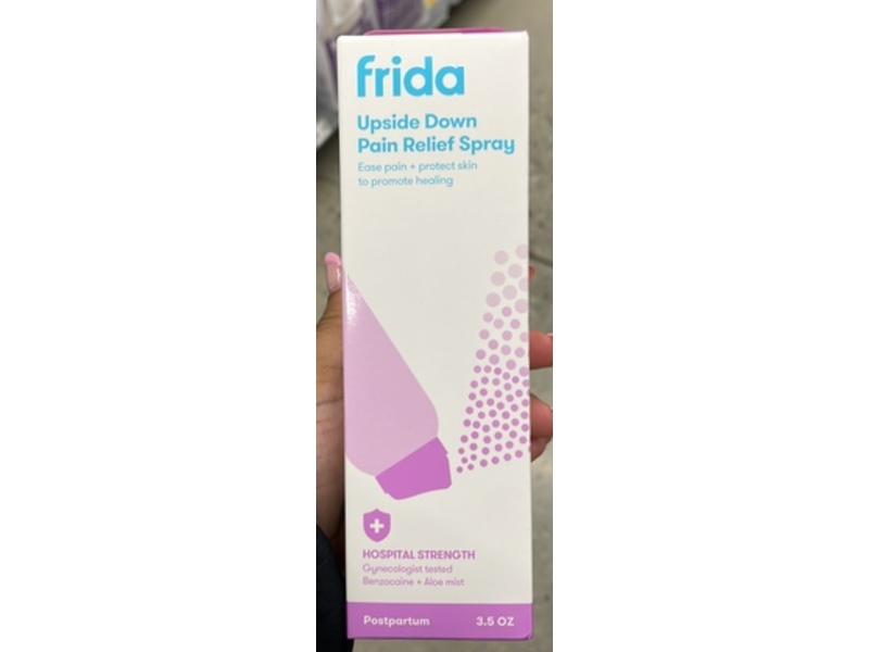 Frida Upside Down Pain Releif Spray, Benzocaine + Aloe Mist, 3.5 oz