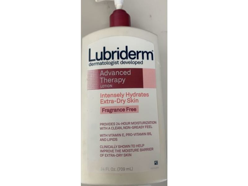 Lubriderm Advanced Therapy Lotion, Fragrance Free, 24 fl oz/709 mL