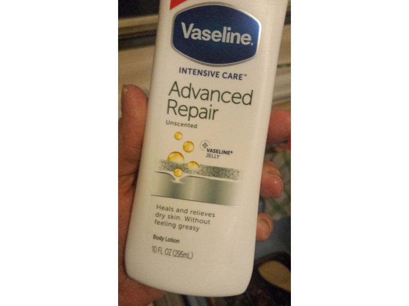 Vaseline Advanced Repair Body Lotion, Intensive Care, Unscented, 10 fl oz/295 mL
