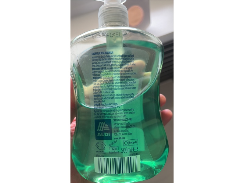 Lacura Extra Hygiene Antibacterial Hand Wash, Aloe Vera, 500 mL