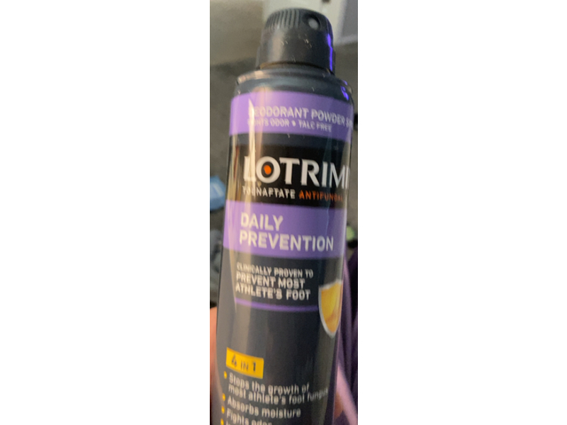 Lotrimin Antifungal Daily Prevention Deodorant Powder Spray, 5.6 oz/160 g