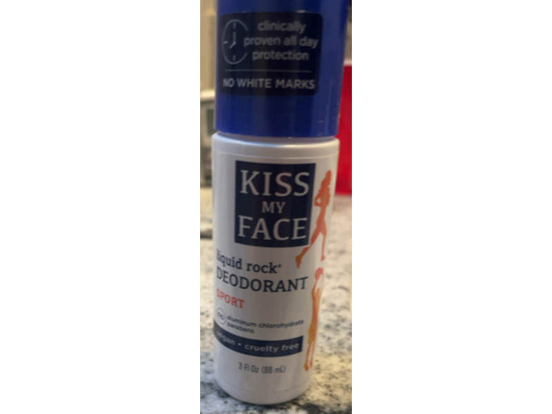 Kiss My Face Liquid Rock Deodorant, Sport, 3 fl oz/88 mL
