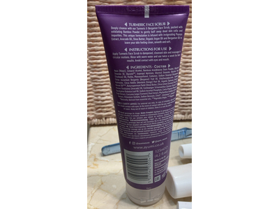 Ayumi Face Scrub, Turmeric & Bergamot, 4.2 fl oz/125 mL