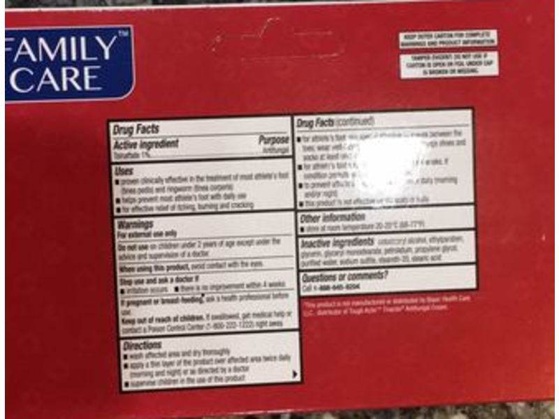 Family Care Tolnaftate 1% Antifungal Cream, Original Strength, 1 oz/28 g