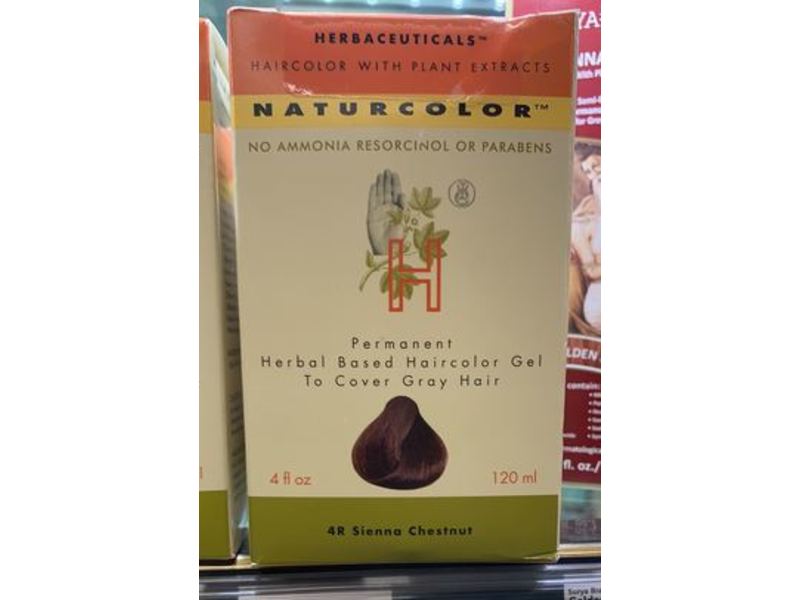 Naturcolor Herbaceuticals Haircolor With Plants Extracts, 4 R Sienna Chestnut, 4 fl oz/120 ml