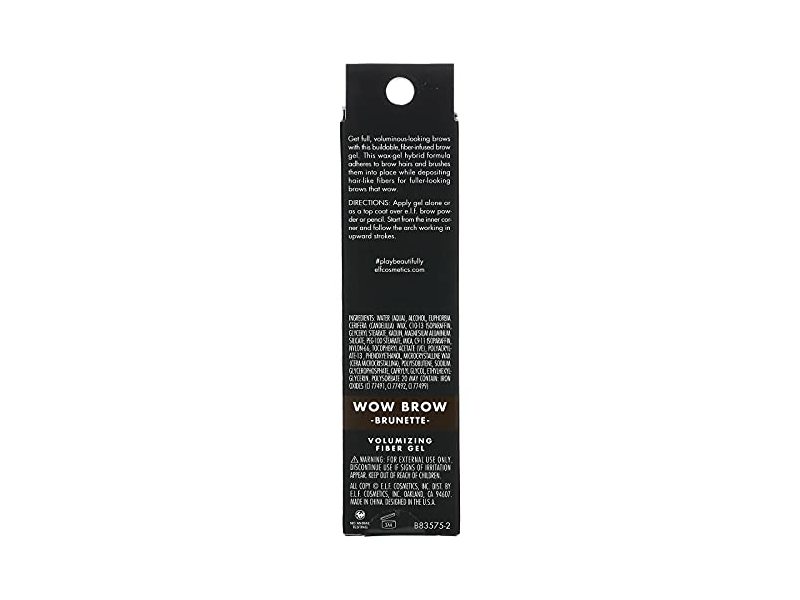 e.l.f. Wow Brow Volumizing Gel, Brunette, 0.12 oz/3.5 g