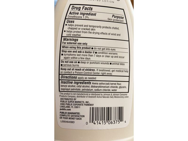 Publix Daily Moisturizing Unscented Lotion, 12 fl oz/354 mL