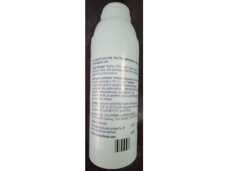 Epiduo Forte (adapalene and benzoyl peroxide) topical gel 0.3/2.5%, 45 g Galderma (RX)