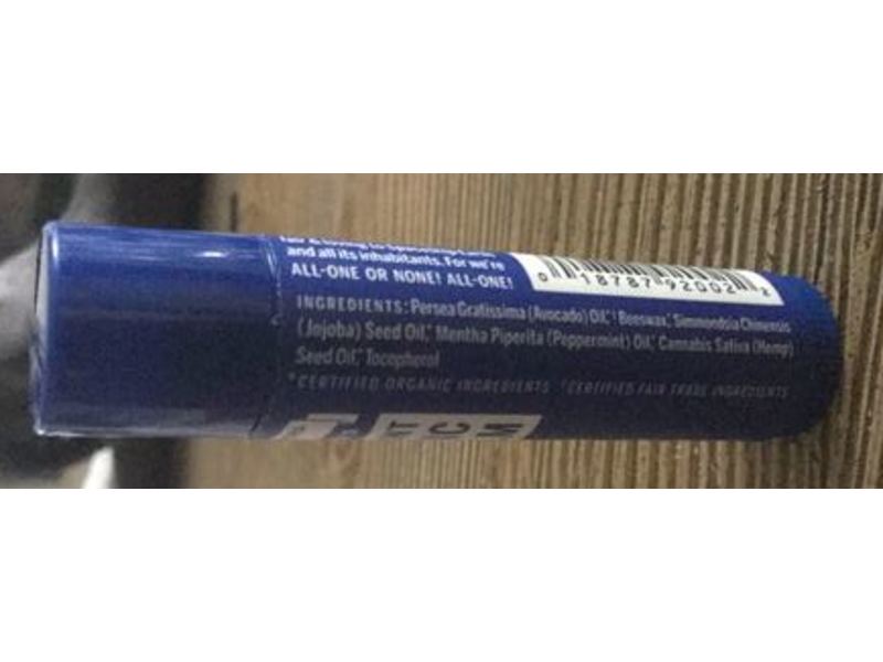 Dr. Bronner's All-One! Organic Lip Balm, Peppermint, 0.15 oz/4 g