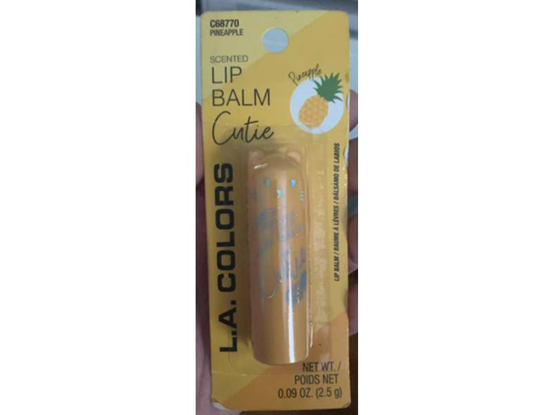 L.A Colors Cutie Lip Balm, Pineapple, 0.09 oz/2.5 g