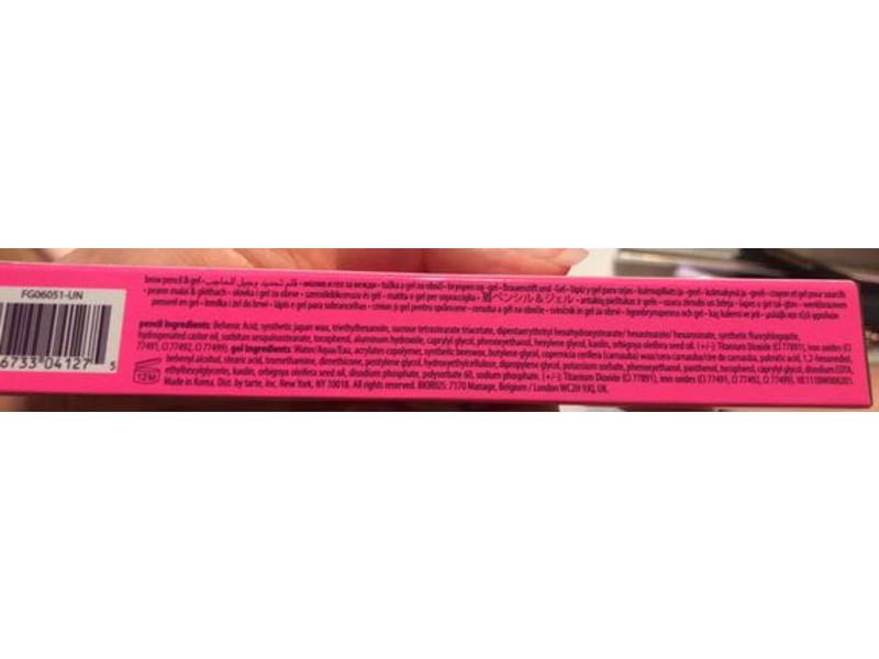 Tarte Big Ego Sketch Set Brow Pencil & Tinted Gel, Dark Warm Brown