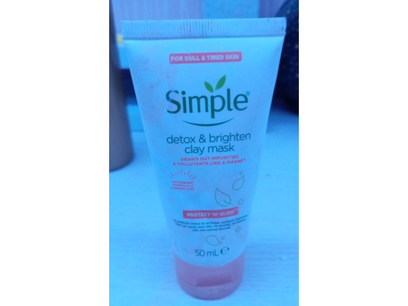 Simple Detox & Brighten Clay Mask, 50 mL