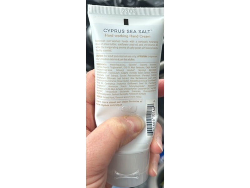 Thymes Hard-Working Hand Cream, Cyprus Sea Salt, 2.5 fl oz/70 mL