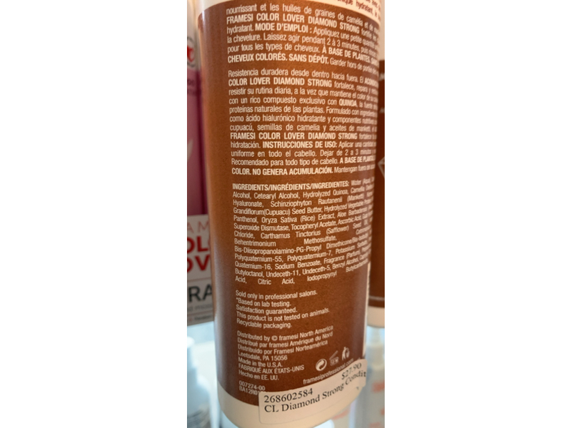 Framesi Color Lover Diamond Strong Conditioner, 16.9 fl oz/500 mL