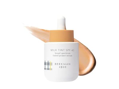 Beekman 1802 Milk Tint Face Primer Serum, SPF 43, Tan, 1 fl oz/30 mL