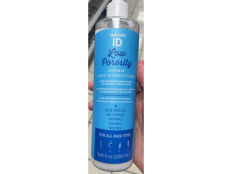 Texture ID Low Porosity Vitamin Leave in Conditioner, Aloe Vera Gel +Oil Complex + Vitamin E + Vitamin C + Vitamin B, 9.81 fl oz/290 mL