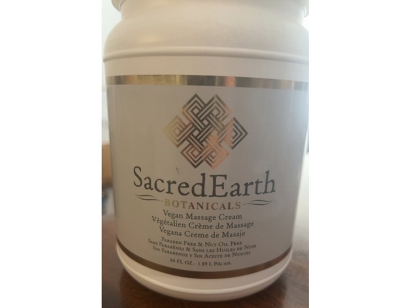 Sacred Earth Botanicals Vegan Massage Cream, 64 fl oz/1.89 L