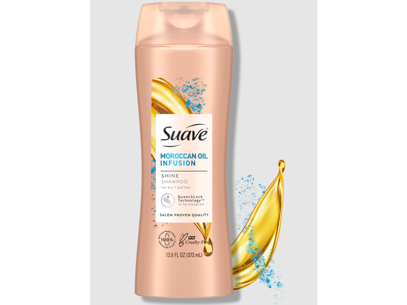 Suave Professionals Moroccan Oil Infusion Shine Shampoo, 12.6 fl oz