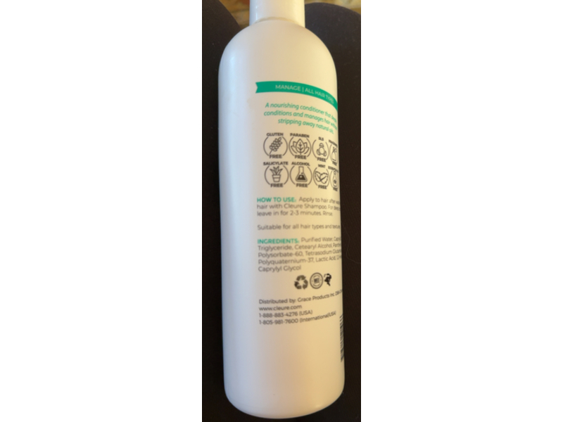 Cleure Conditioner, Fragrance Free, 12 fl oz/355.88 mL