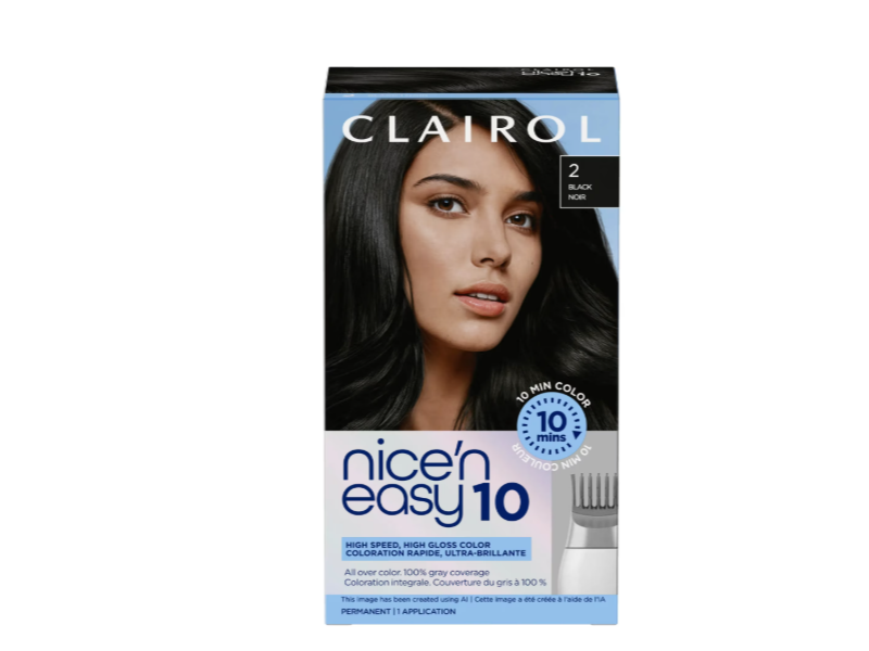 Clairol Nice‘n Easy 10 Permanent Color, 2 Black, 1 Application