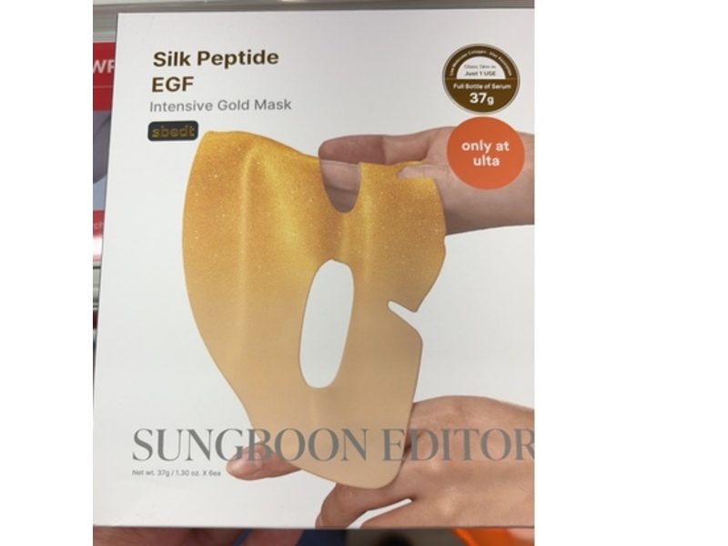 Sungboon Editor Intensive Gold Mask, Silk Peptide EGF, 1.30 oz/37 g, 6 Count