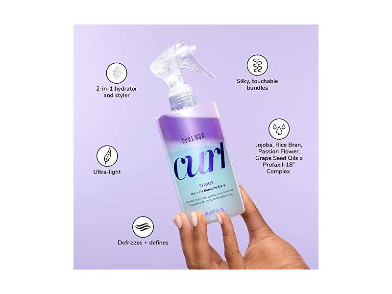 Curl Wow Curl Mix-Fix Bundling Spray, Shook, 18 fl oz/295 mL