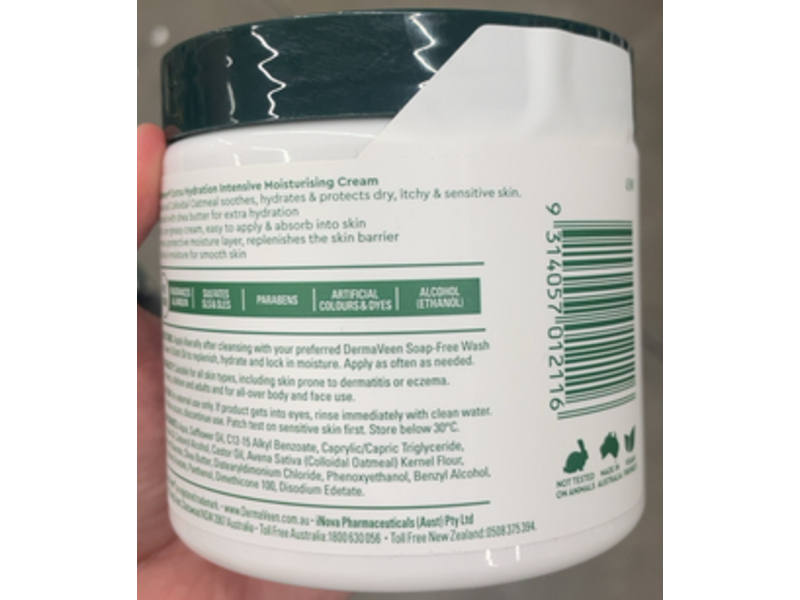 DermaVeen Extra Gentle Intensive Moisturizer Cream, 450 g