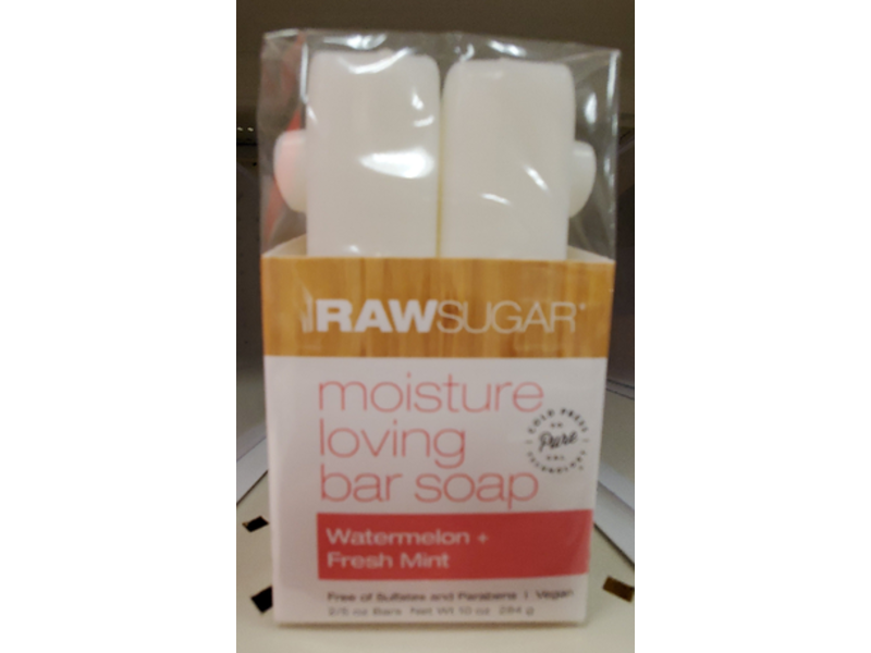 Raw Sugar Moisture Loving Bar Soap, Watermelon Mint, 2.5 oz