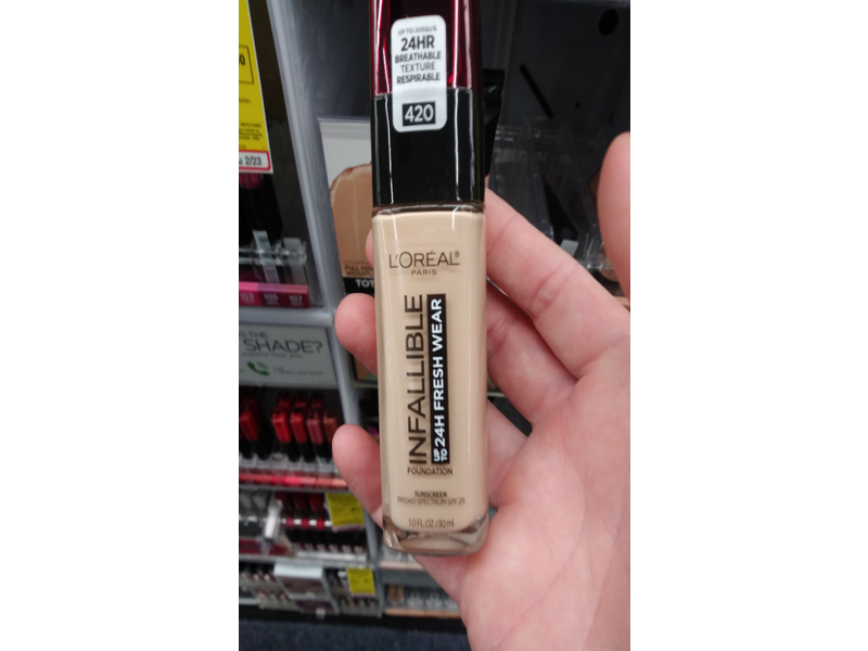L'Oréal Paris Makeup Infallible Up To 24HR Fresh Wear Liquid Longwear Foundation, True Beige, 1 fl. oz.