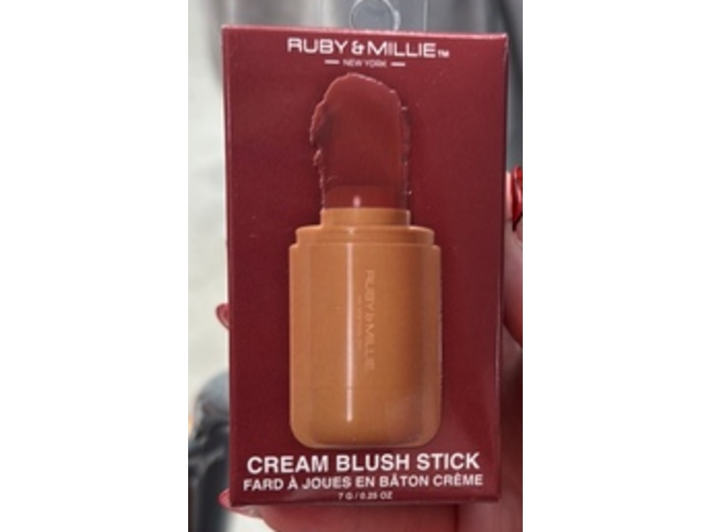 Ruby & Millie Cream Blush Stick, Fruit Cake, 0.25 oz/7 g