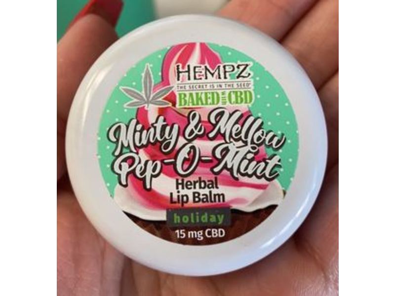 Hempz Baked With Cbd Herbal Lip Balm, Minty & Mellow Prp-O-Mint 15 Mg, 0.75 oz/21 g