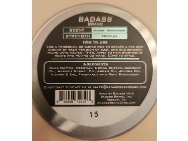 Badass Beard Care Beard Balm, The Surfer, 2 oz