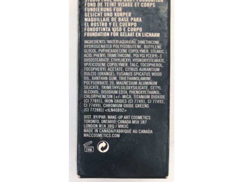 M.A.C Studio Face & Body Foundation, N1, 1.7 fl oz/50 mL