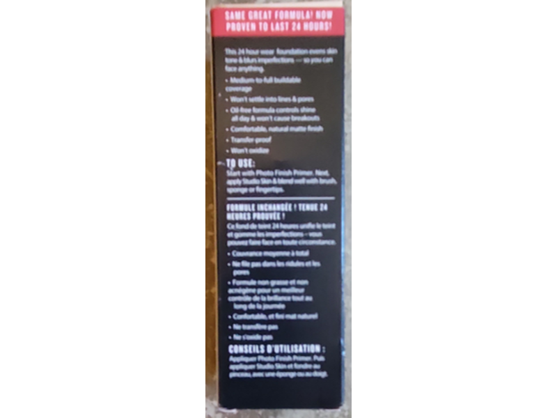 Smashbox Studio Skin 24 Hour Wear Hydrating Foundation, 2.0 Light Warm Undertone, 1 fl oz/30 mL